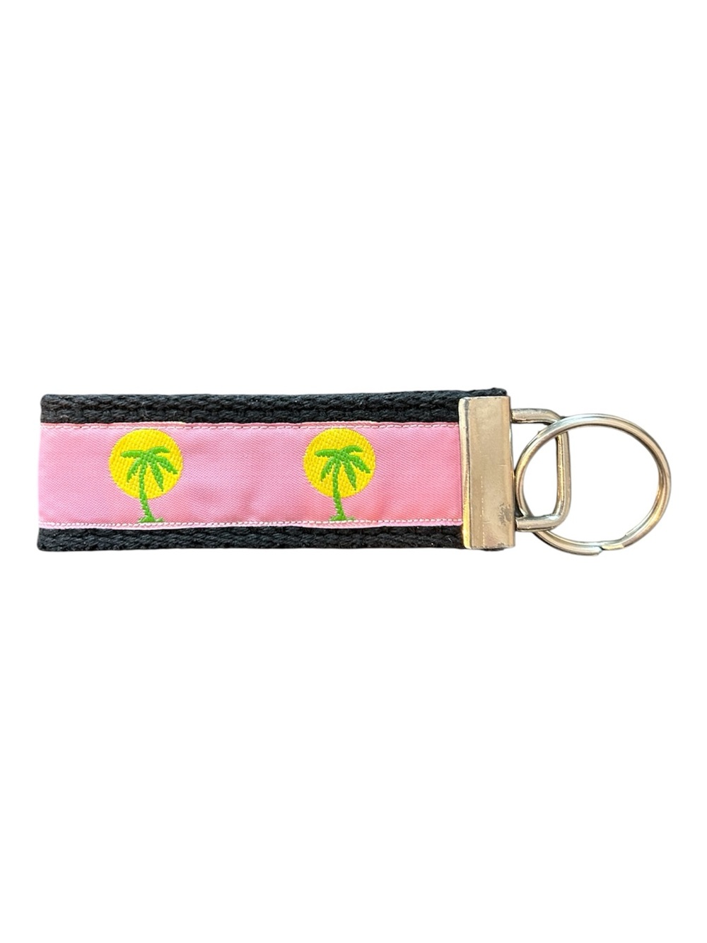 Pink Palm Tree Key Fob Keychain